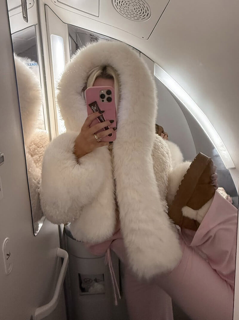 Isabella – Kuschelige Oversize-Felljacke Damen