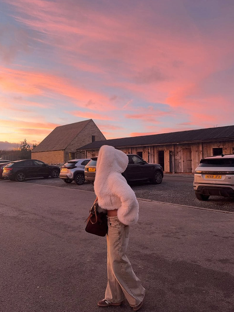 Isabella – Kuschelige Oversize-Felljacke Damen