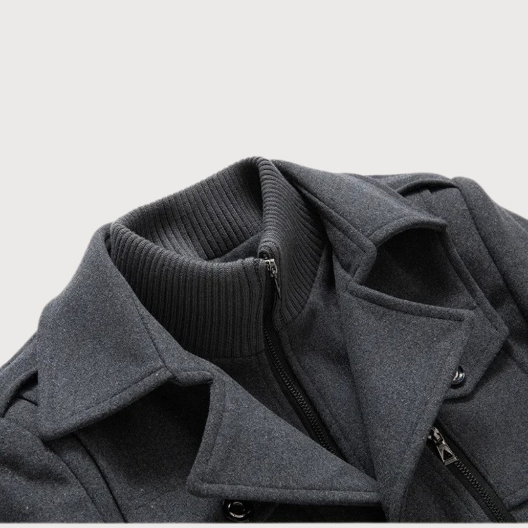 James – Klassischer Herren-Wollmantel mit modernem Innenlayer