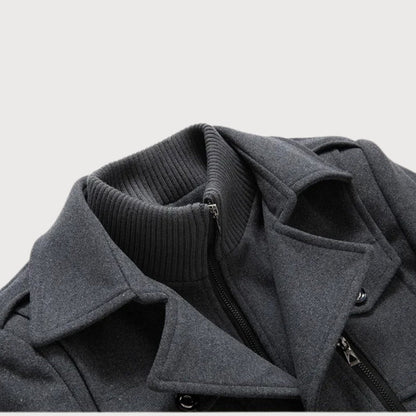 James – Klassischer Wollmantel für Herren im eleganten City-Look