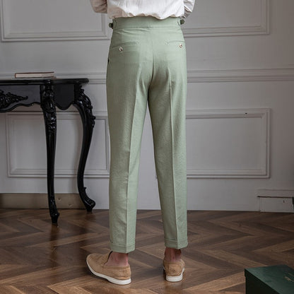 Lukas – Faltenhose mit hoher Taille für Herren
