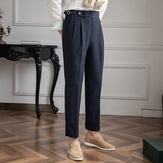 Lukas – Faltenhose mit hoher Taille für Herren
