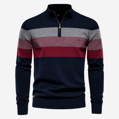 Noah – Gestreifter Halbzip-Pullover Herren