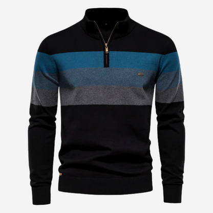 Noah – Gestreifter Halbzip-Pullover Herren