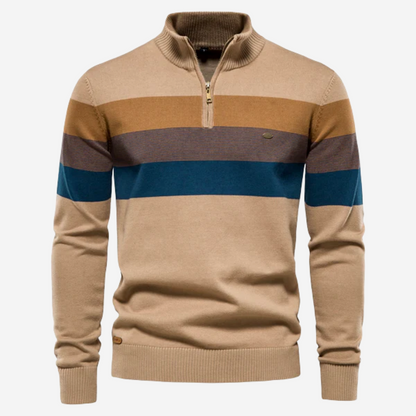 Noah – Gestreifter Halbzip-Pullover Herren