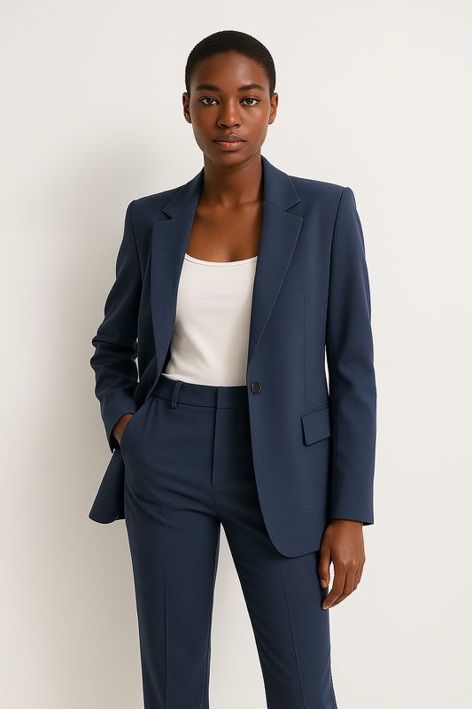 Claudia - Damen Hosenanzug mit Blazer und High Waist Hose