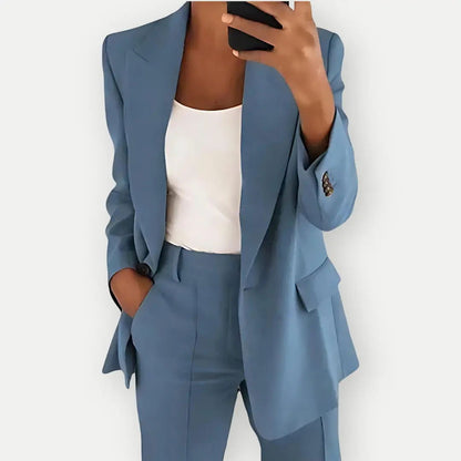 Claudia - Damen Hosenanzug mit Blazer und High Waist Hose