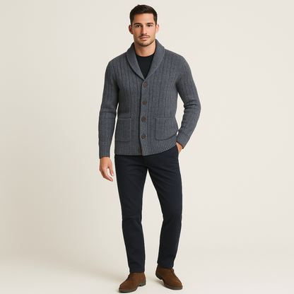 Felix – Strickjacke mit Schalkragen für Herren