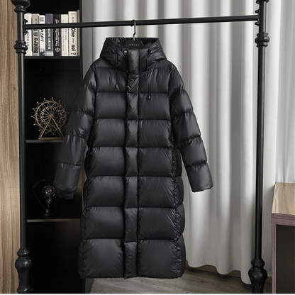 Elena - Damen Wintermantel lange Daunenjacke