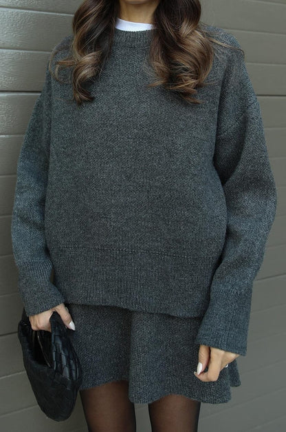 Isla – Elegantes Strickkleid mit Oversize Pullover Damen