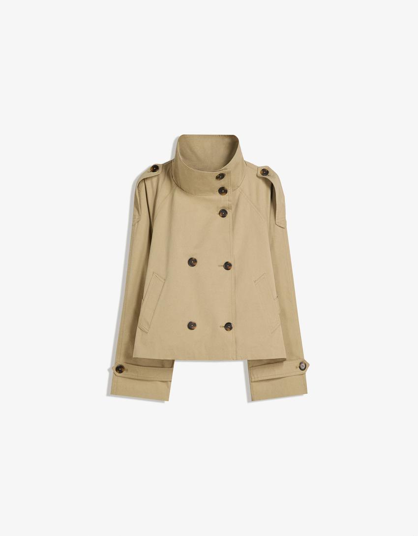 Camila – Kurztrenchcoat Damen mit Taillengürtel