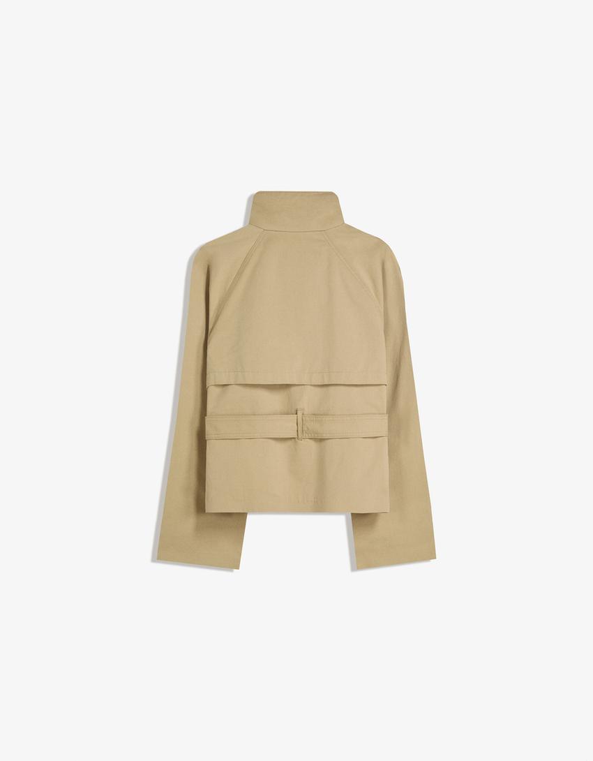 Camila – Kurztrenchcoat Damen mit Taillengürtel