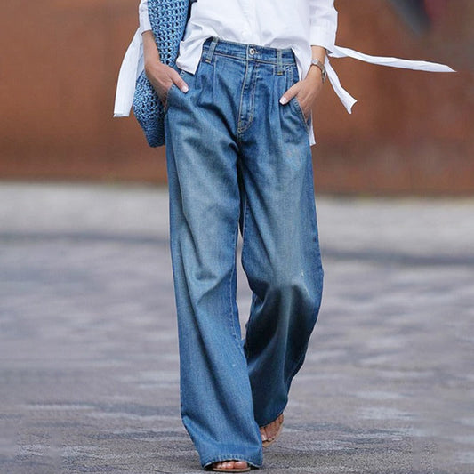 Sophie – Damen Jeans Wide Leg Hose High Waist Retro