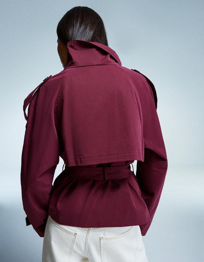 Camila – Kurztrenchcoat Damen mit Taillengürtel