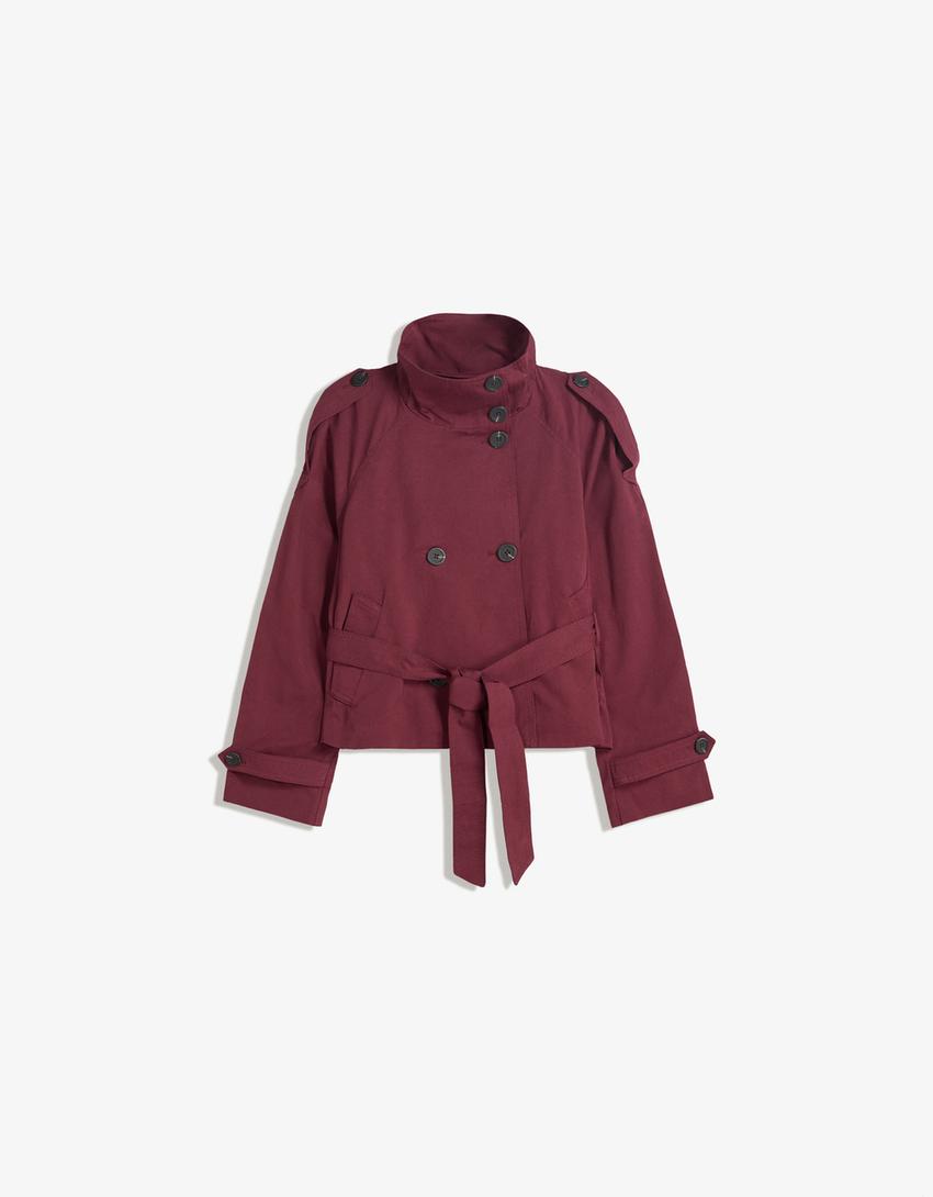 Camila – Kurztrenchcoat Damen mit Taillengürtel