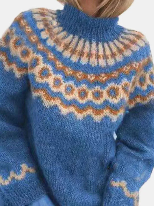 Hannah - Damen kashmir Strickpullover mit Rundmuster