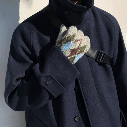 Ethan – Herren Wollmantel Oversize mit Knopfleiste