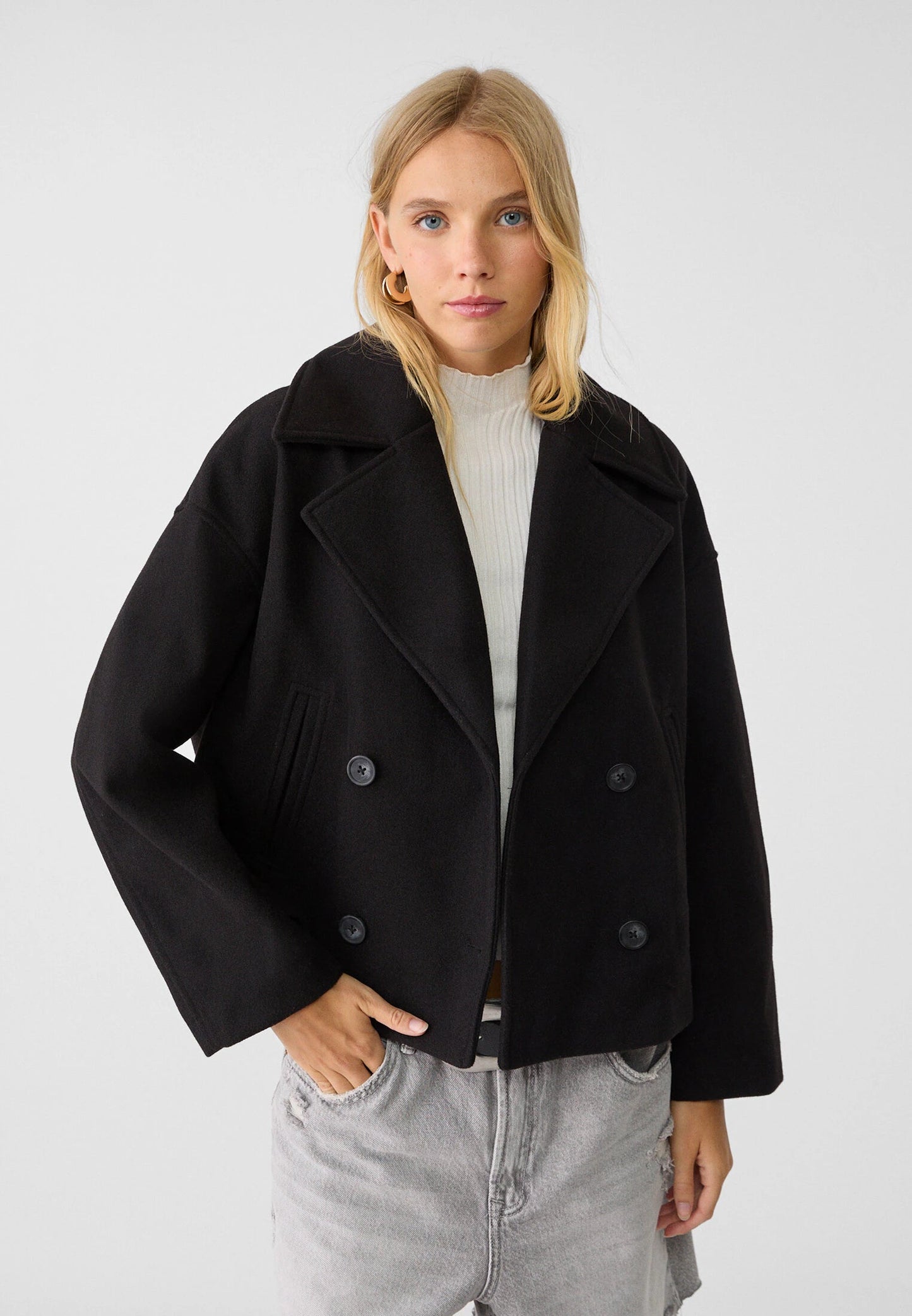 Isabelle - Damen Kurzmantel warm Jacke