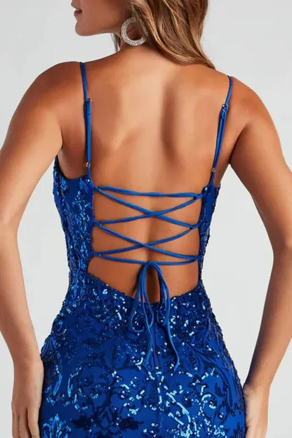 Elena – Glitzerndes Mini-Abendkleid