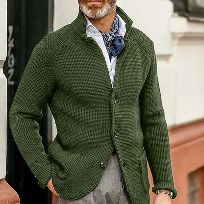 Martin - Herren Strickblazer mit Knopfleiste und Reverskragen