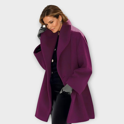 Clara – Damen Oversize Wollmantel mit weitem Schnitt