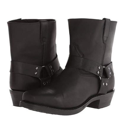 Lukas - Herren Biker Stiefel aus Leder mit klassischem Harness