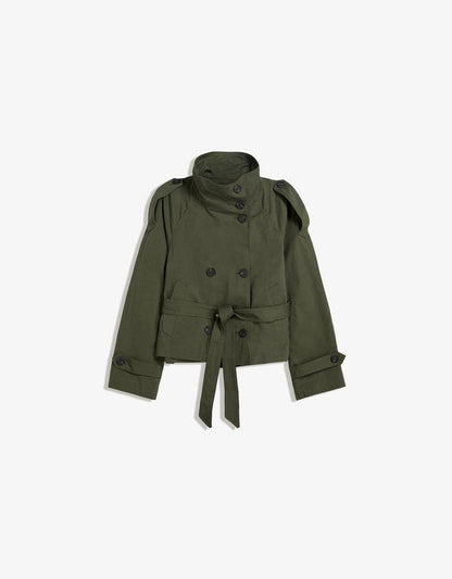 Camila – Kurztrenchcoat Damen mit Taillengürtel