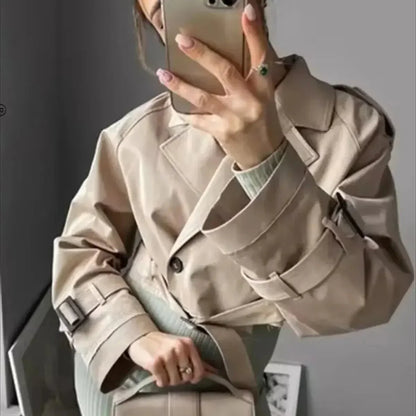 Clara - Cropped Trenchjacke für Damen Kurzjacke