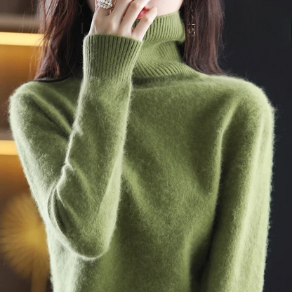 Isabella - Damen kaschmir Strickpullover mit Rollkragen