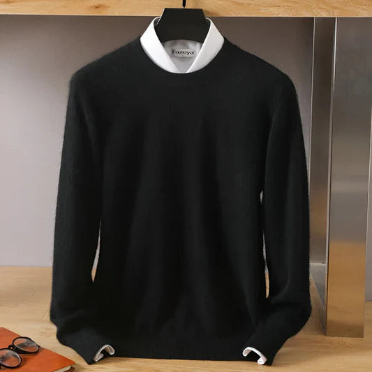 David - Herren  kaschmir Strickpullover mit Rundhalsausschnitt
