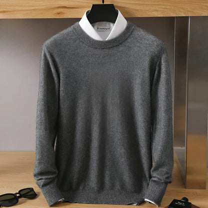 David - Herren  kaschmir Strickpullover mit Rundhalsausschnitt