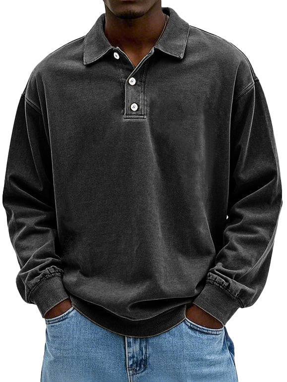 Noah – Lässiges Polo Sweatshirt Herren Langarm