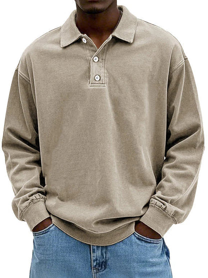 Noah – Lässiges Polo Sweatshirt Herren Langarm