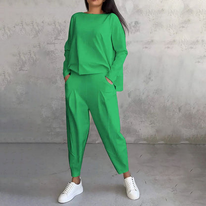 Mila – Damen Zweiteiler Set Locker Freizeit Anzug