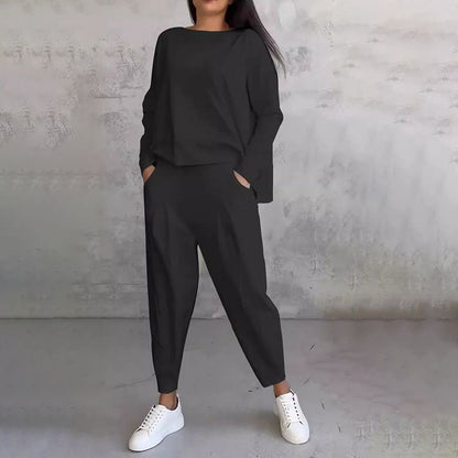 Mila – Damen Zweiteiler Set Locker Freizeit Anzug