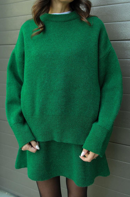 Isla – Elegantes Strickkleid mit Oversize Pullover Damen